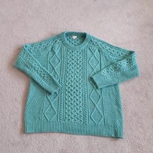 🌲Teal merona cable knit sweater size 2x